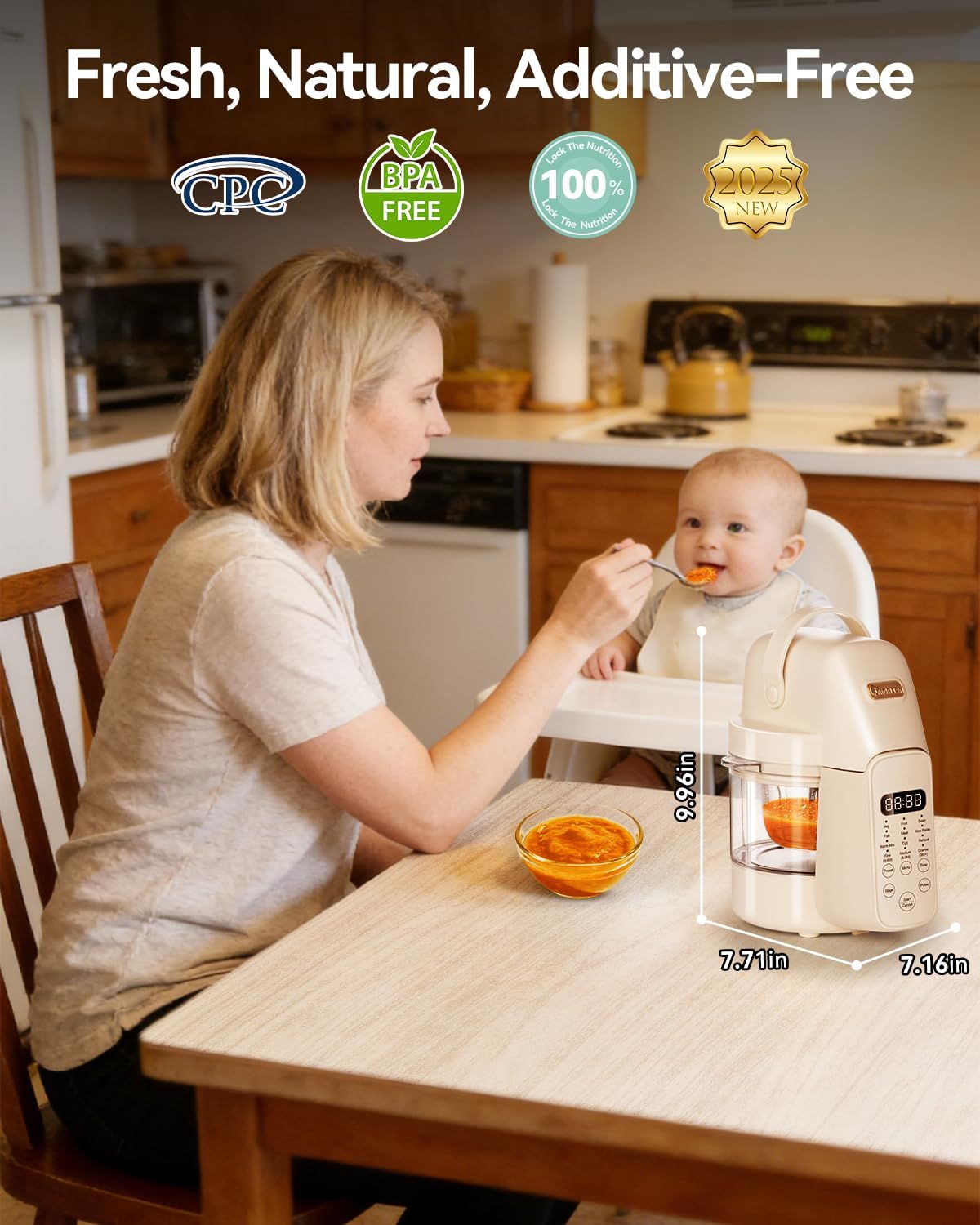 Baby Food Blender And Steamer - Procesador de Alimentos para Bebés 9