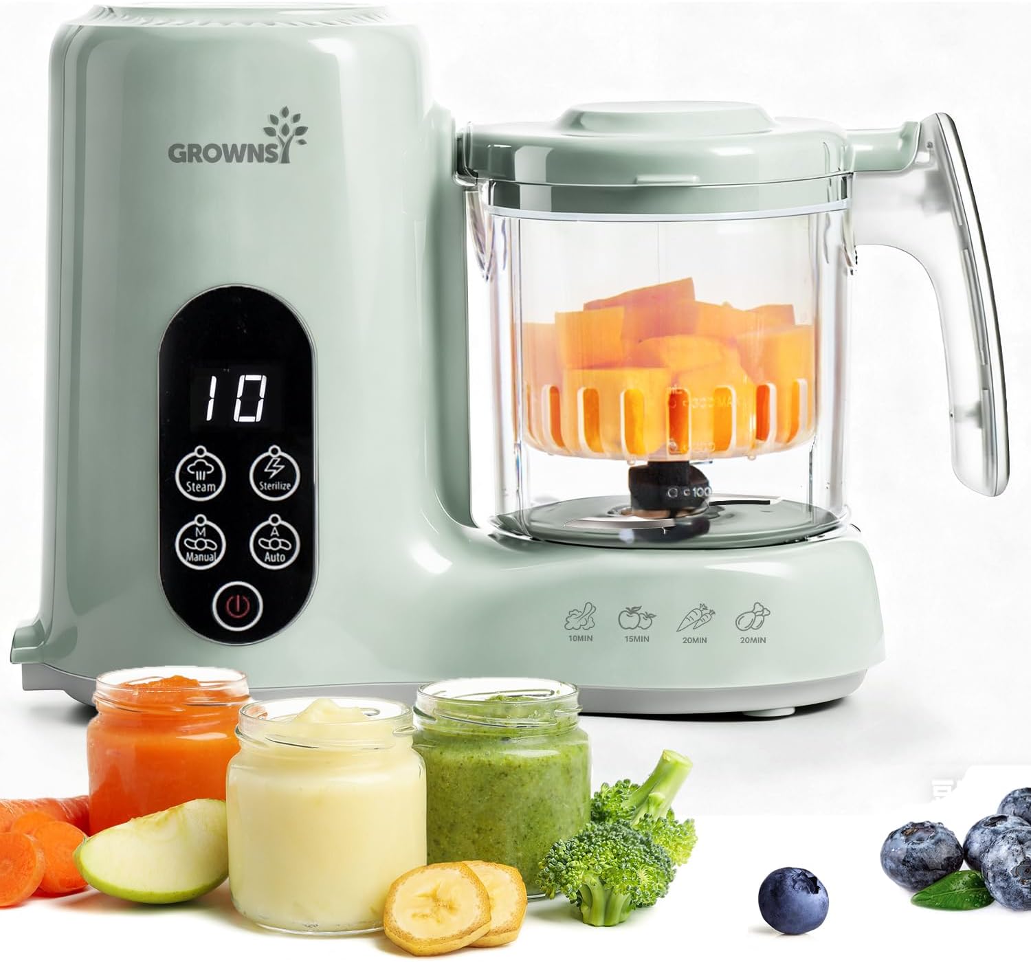 Baby Food Blender And Steamer - Procesador de Alimentos para Bebés, Vaporera,