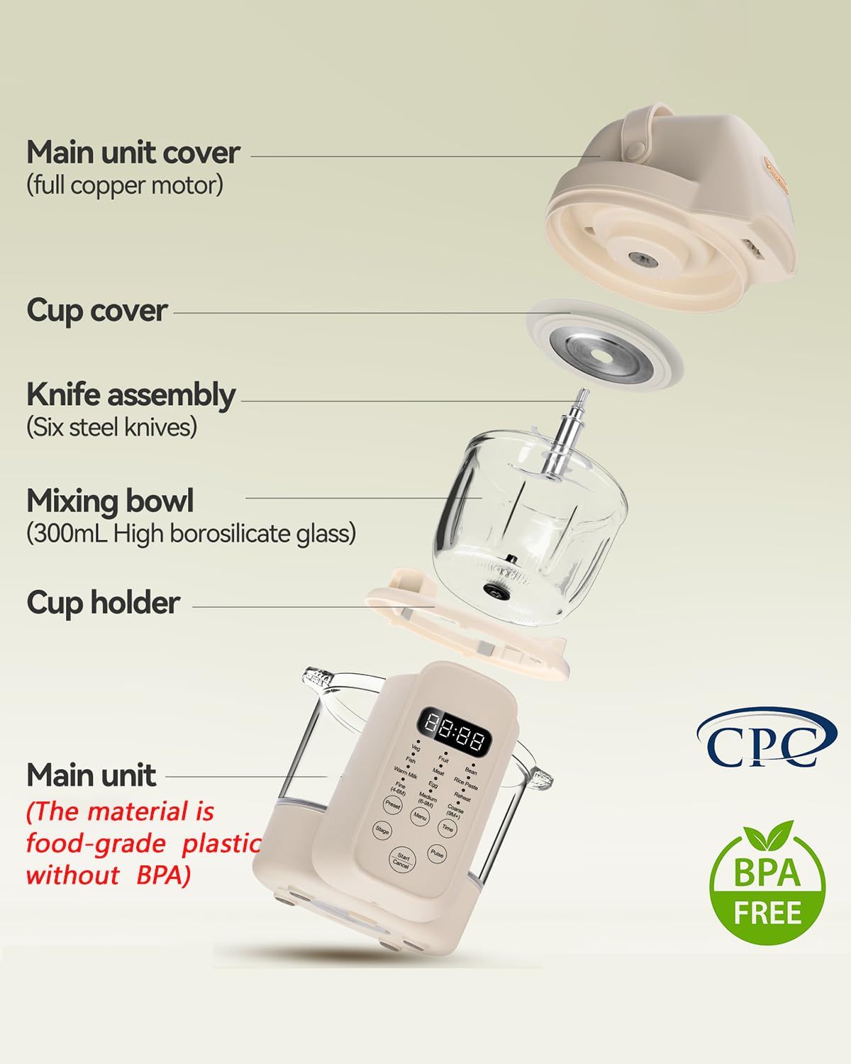 Procesador de Alimentos para B - Baby Food Blender And Steamer reseña y precio