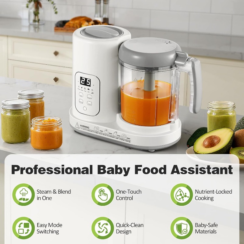 Robot de Cocina para Bebés 4 e - Baby Food Blender And Steamer reseña y precio