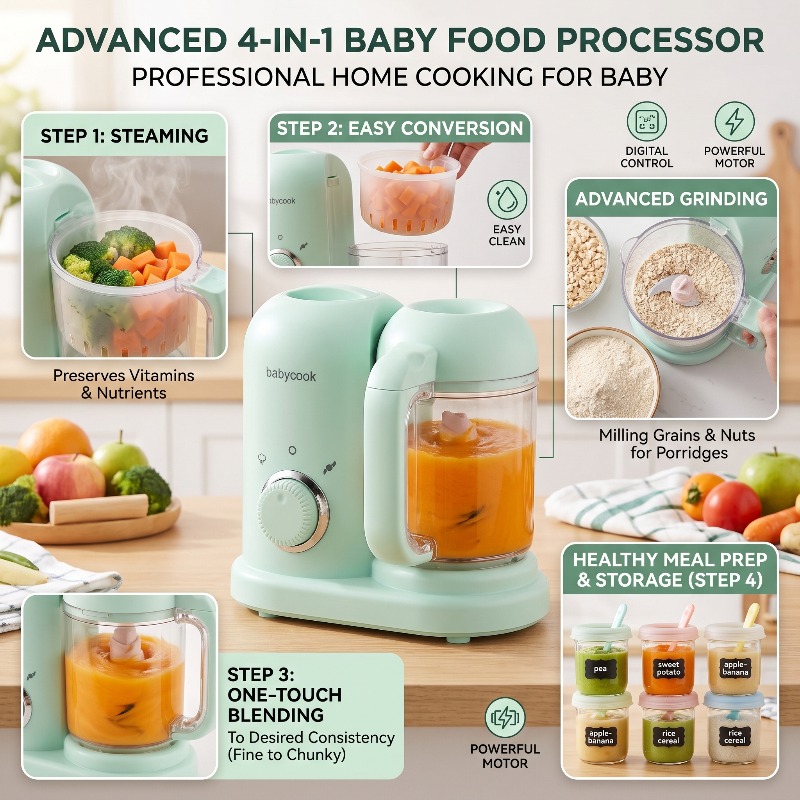 Máquina Multifuncional de Alta - Baby Food Blender And Steamer reseña y precio