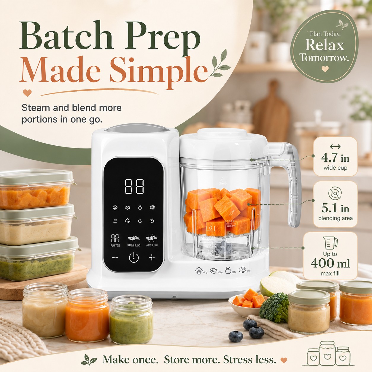 Unidad para Preparar Alimentos - Baby Food Blender And Steamer reseña y precio