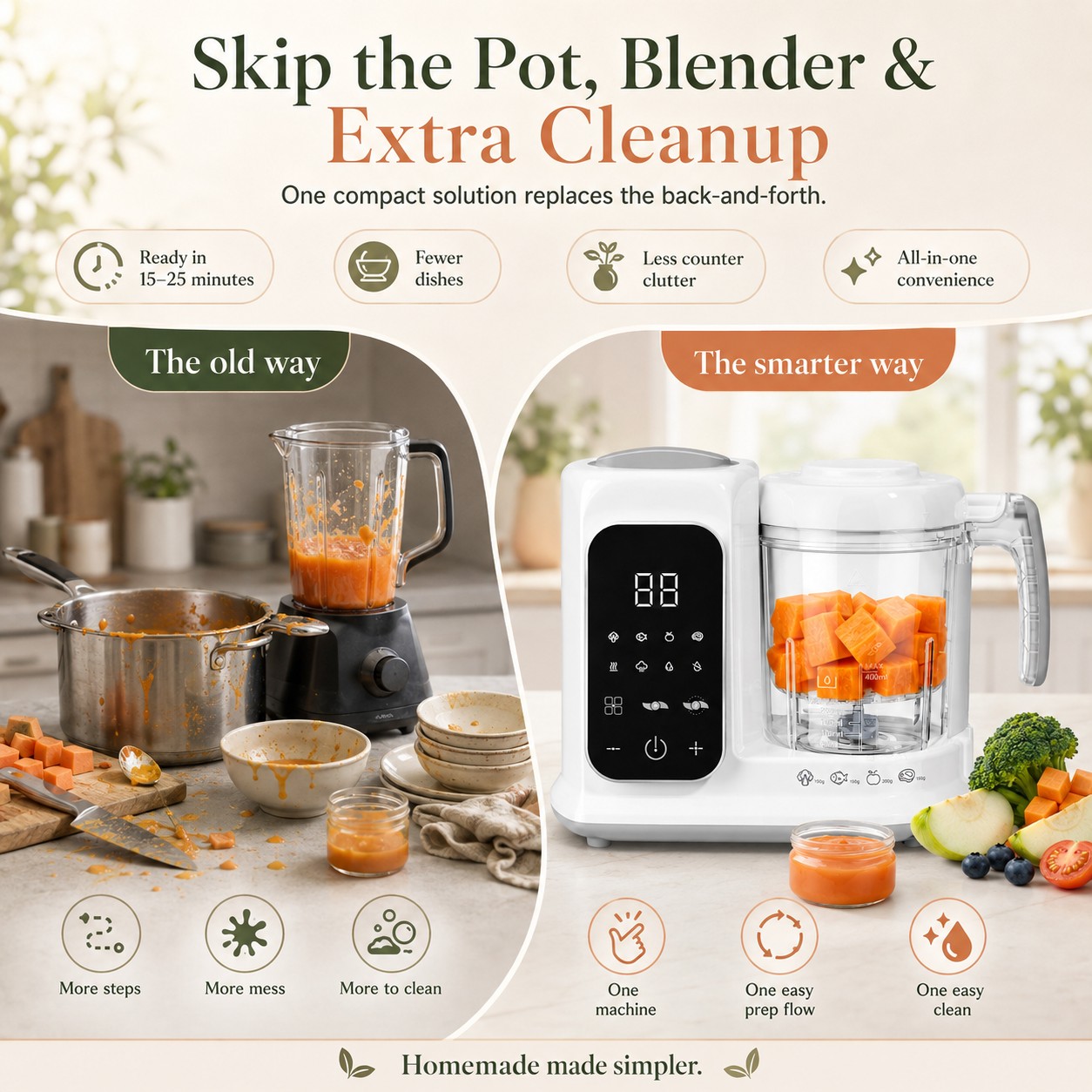 Unidad para Preparar Alimentos - Baby Food Blender And Steamer reseña y precio